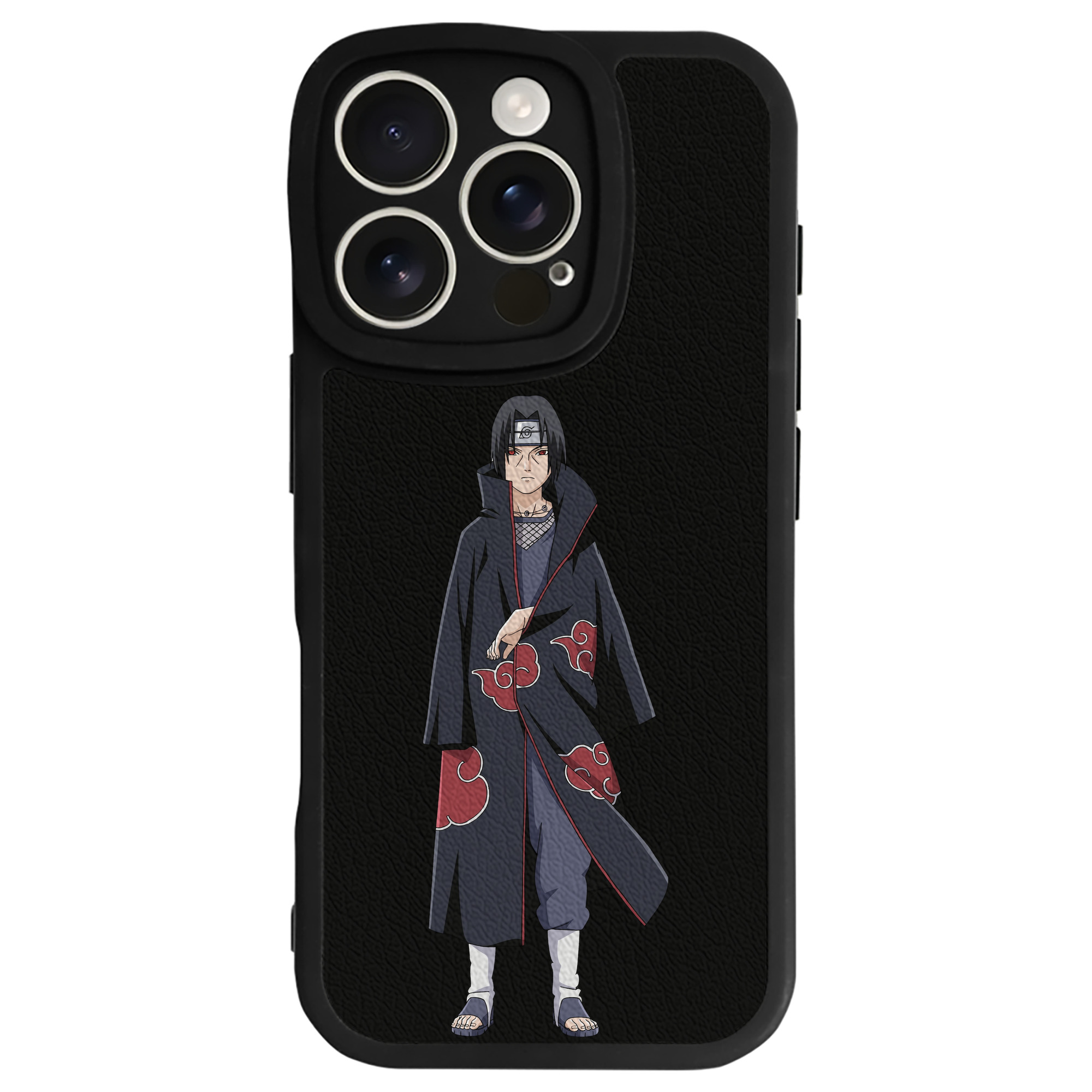 （画像用） NARUTO -ナルト- うちは イタチ Uchiha Itachi 【iPhone 16シリーズ対応】シリコンスマホケース（レザー調） 材質：シリコン